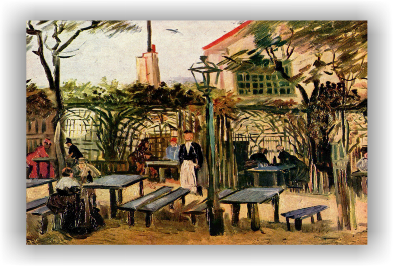 tablou - terasa cafenea la Guinguette
